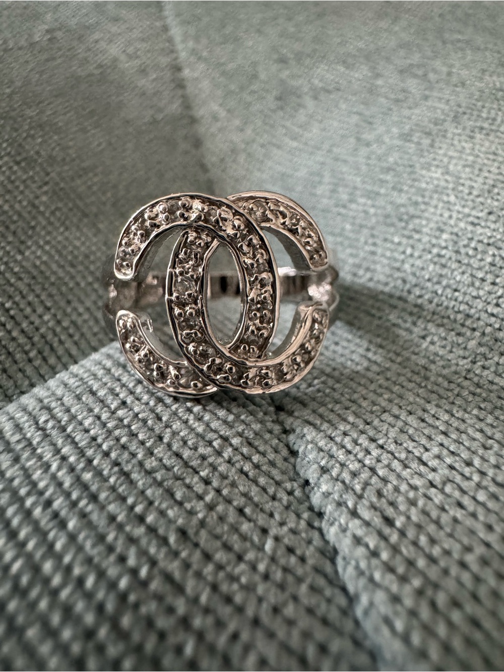 925 Sterling Silver Pavé CZ Designer-Inspired Statement Ring